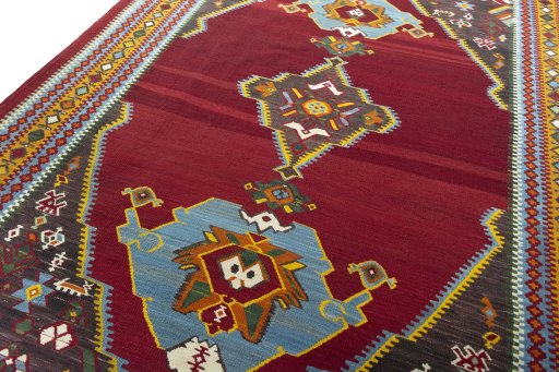 Surface texture of New Modern Design rug with natural Wool and intricate pattern