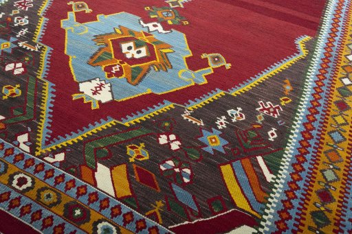 Central medallion detail of New Modern Design rug from Iran / Persia