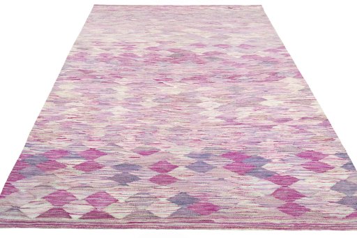 Close-up detail of New Modern Design rug from Iran / Persia showing Wool weave