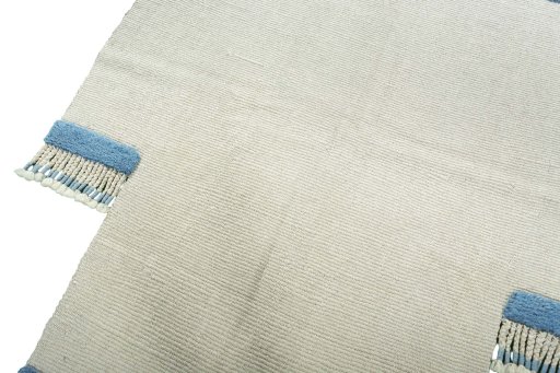 Surface texture of New Modern Design rug with natural Wool and intricate pattern