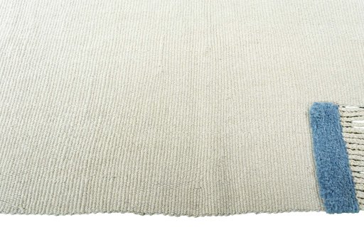 Close-up detail of New Modern Design rug from Iran / Persia showing Wool weave
