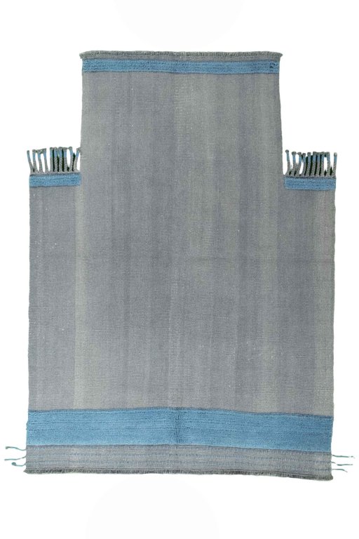 Full view of New Modern Design rug from Iran / Persia, 210 × 155 cm in Gray tones