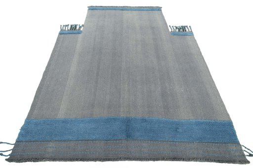 Close-up detail of New Modern Design rug from Iran / Persia showing Wool weave