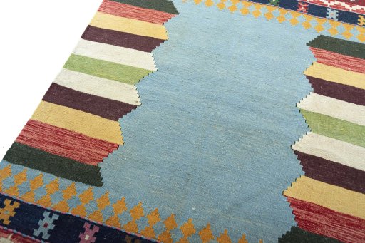 Surface texture of New Modern Design rug with natural Wool and intricate pattern