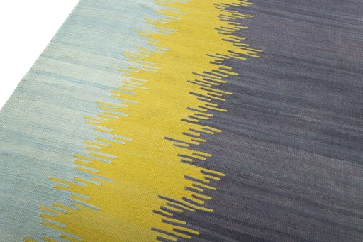 Surface texture of New Modern Design rug with natural Wool and intricate pattern