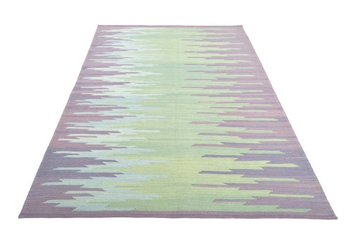 Close-up detail of New Modern Design rug from Iran / Persia showing Wool weave