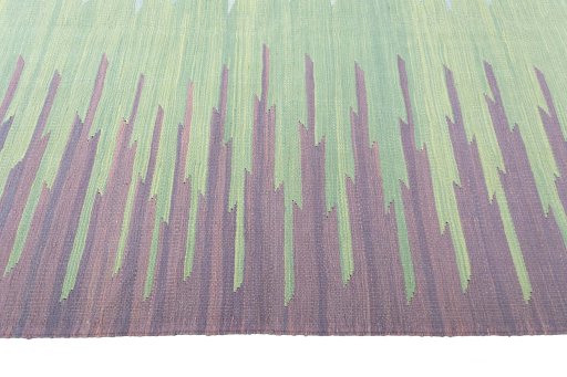 Close-up detail of New Modern Design rug from Iran / Persia showing Wool weave