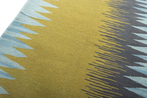 Surface texture of New Modern Design rug with natural Wool and intricate pattern