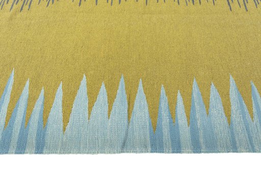 Close-up detail of New Modern Design rug from Iran / Persia showing Wool weave