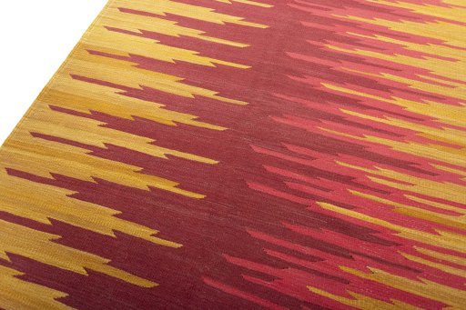Surface texture of New Modern Design rug with natural Wool and intricate pattern
