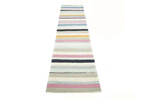 Close-up detail of New Modern Design rug from Iran / Persia showing Wool weave