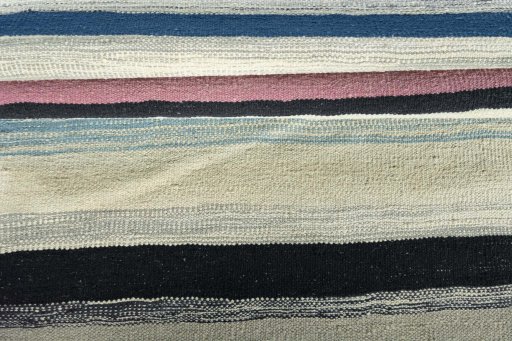 Full view of New Modern Design rug from Iran / Persia, 277 × 65 cm in Multi Color tones