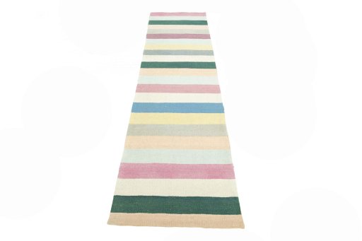 Close-up detail of New Modern Design rug from Iran / Persia showing Wool weave