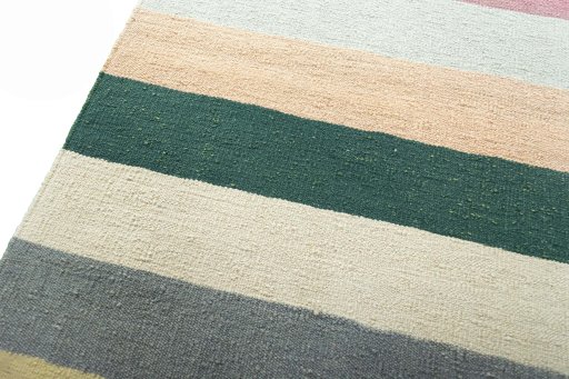 Surface texture of New Modern Design rug with natural Wool and intricate pattern
