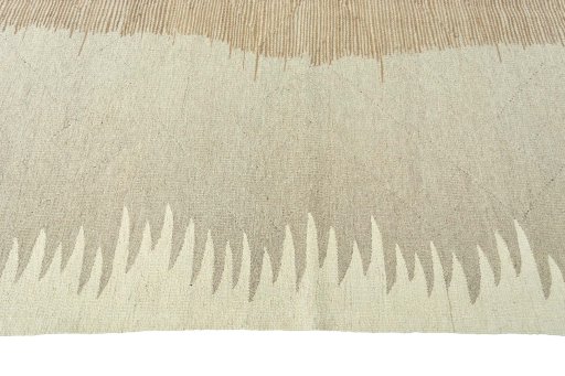 Close-up detail of New Modern Design rug from Iran / Persia showing Wool weave