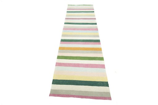 Close-up detail of New Modern Design rug from Iran / Persia showing Wool weave