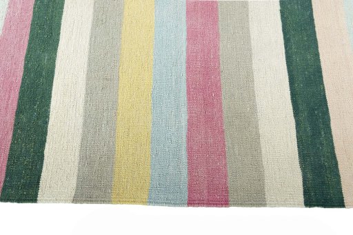 Close-up detail of New Modern Design rug from Iran / Persia showing Wool weave