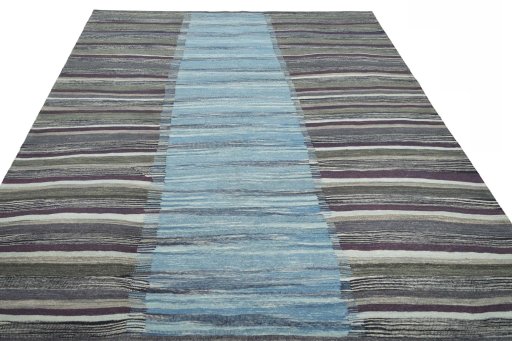 Close-up detail of New Modern Design rug from Iran / Persia showing Wool weave