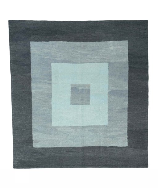 Full view of New Modern Design rug from Iran / Persia, 213 × 199 cm in Gray tones