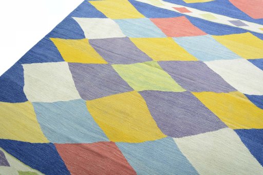 Surface texture of New Modern Design rug with natural Wool and intricate pattern