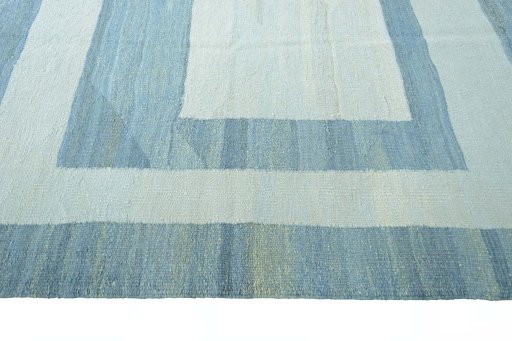 Close-up detail of New Modern Design rug from Iran / Persia showing Wool weave