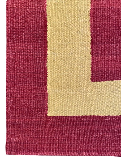 Full view of New Modern Design rug from Iran / Persia, 217 × 163 cm in Yellow tones