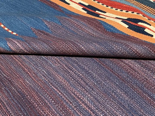 Surface texture of New Modern Design rug with natural Wool and intricate pattern