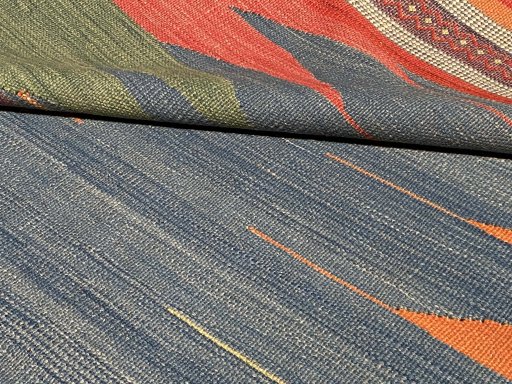 Surface texture of New Modern Design rug with natural Wool and intricate pattern