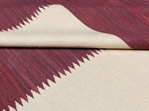 Surface texture of New Modern Design rug with natural Wool and intricate pattern