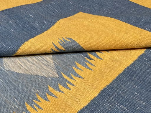 Surface texture of New Modern Design rug with natural Wool and intricate pattern