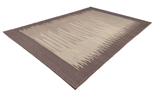Close-up detail of New Modern Design rug from Iran / Persia showing Wool weave
