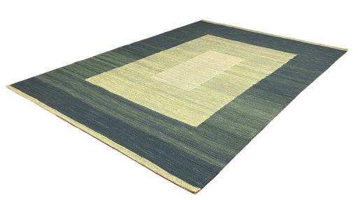 Close-up detail of New Modern Design rug from Iran / Persia showing Wool weave