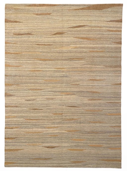 Full view of New Modern Design rug from Iran / Persia, 241 × 172 cm in Yellow tones