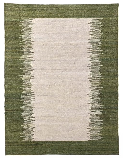 Full view of New Modern Design rug from Iran / Persia, 201 × 153 cm in Beige tones