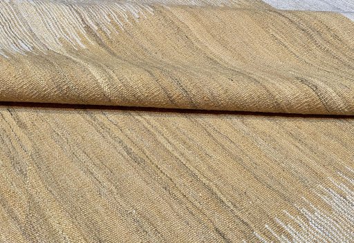 Close-up detail of New Modern Design rug from Iran / Persia showing Wool weave