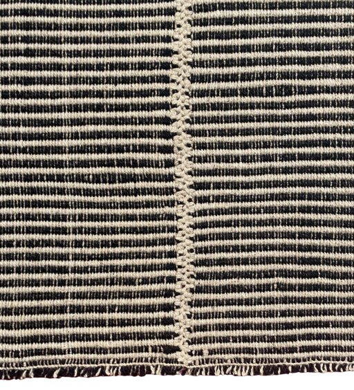 Close-up detail of New Modern Design rug from Iran / Persia showing Wool weave