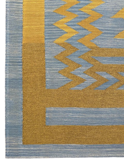 Surface texture of New Modern Design rug with natural Wool and intricate pattern