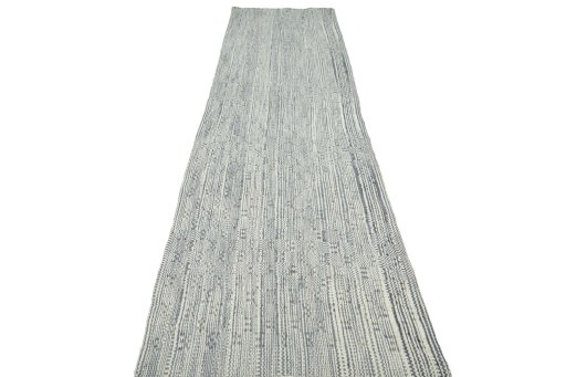 Close-up detail of New Modern Design rug from Iran / Persia showing Wool weave