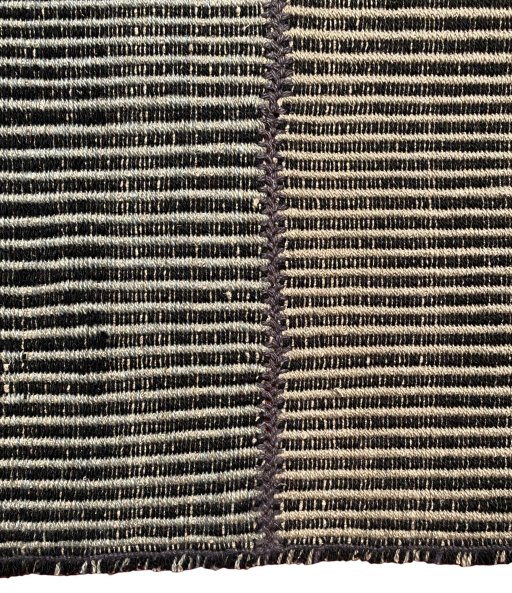 Close-up detail of New Modern Design rug from Iran / Persia showing Wool weave