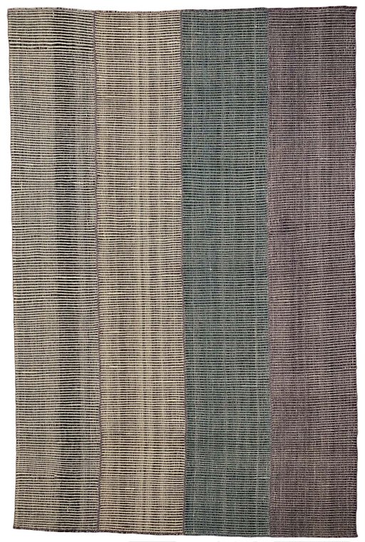 Close-up detail of New Modern Design rug from Iran / Persia showing Wool weave
