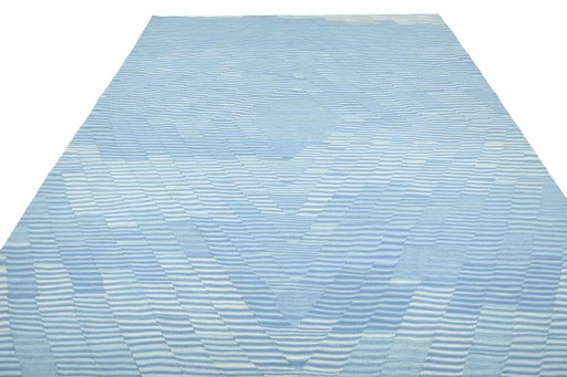 Close-up detail of New Modern Design rug from Iran / Persia showing Wool weave