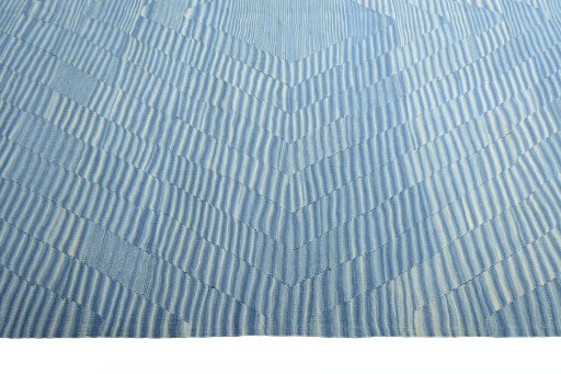 Close-up detail of New Modern Design rug from Iran / Persia showing Wool weave