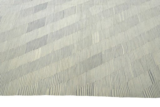 Close-up detail of New Modern Design rug from Iran / Persia showing Wool weave