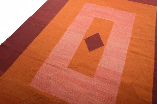 Surface texture of New Modern Design rug with natural Wool and intricate pattern