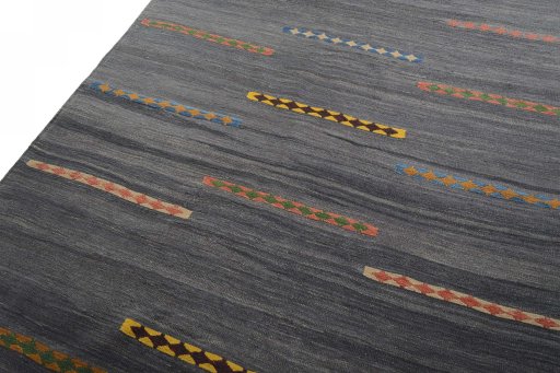 Surface texture of New Modern Design rug with natural Wool and intricate pattern