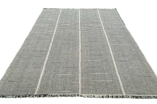 Close-up detail of New Modern Design rug from Iran / Persia showing Wool weave