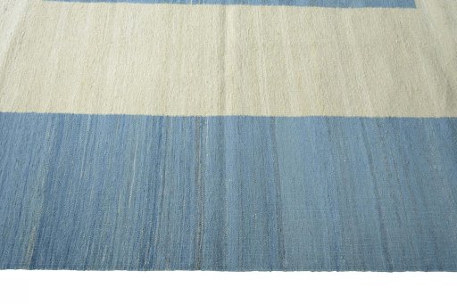 Close-up detail of New Modern Design rug from Iran / Persia showing Wool weave