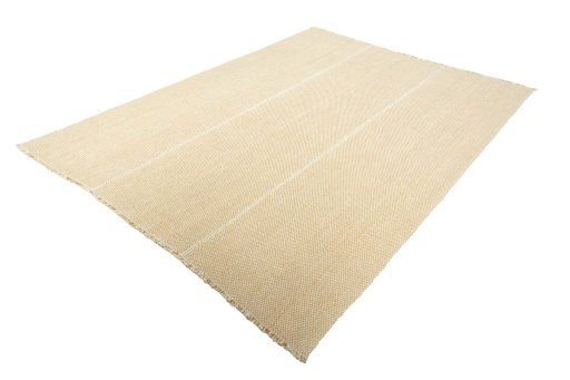 Corner detail of New Modern Design rug showing border pattern and Wool pile