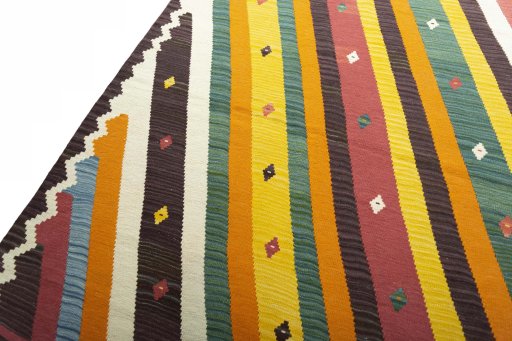 Surface texture of New Modern Design rug with natural Wool and intricate pattern