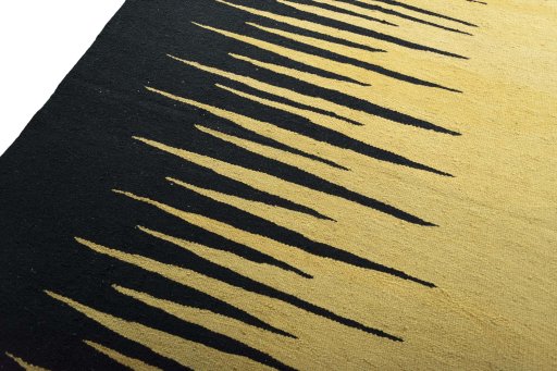 Surface texture of New Modern Design rug with natural Wool and intricate pattern